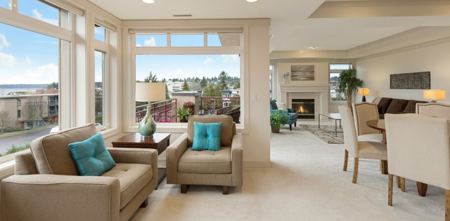 beige couch and armchair