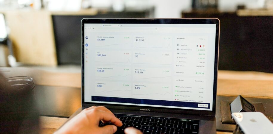 person using MacBook pro